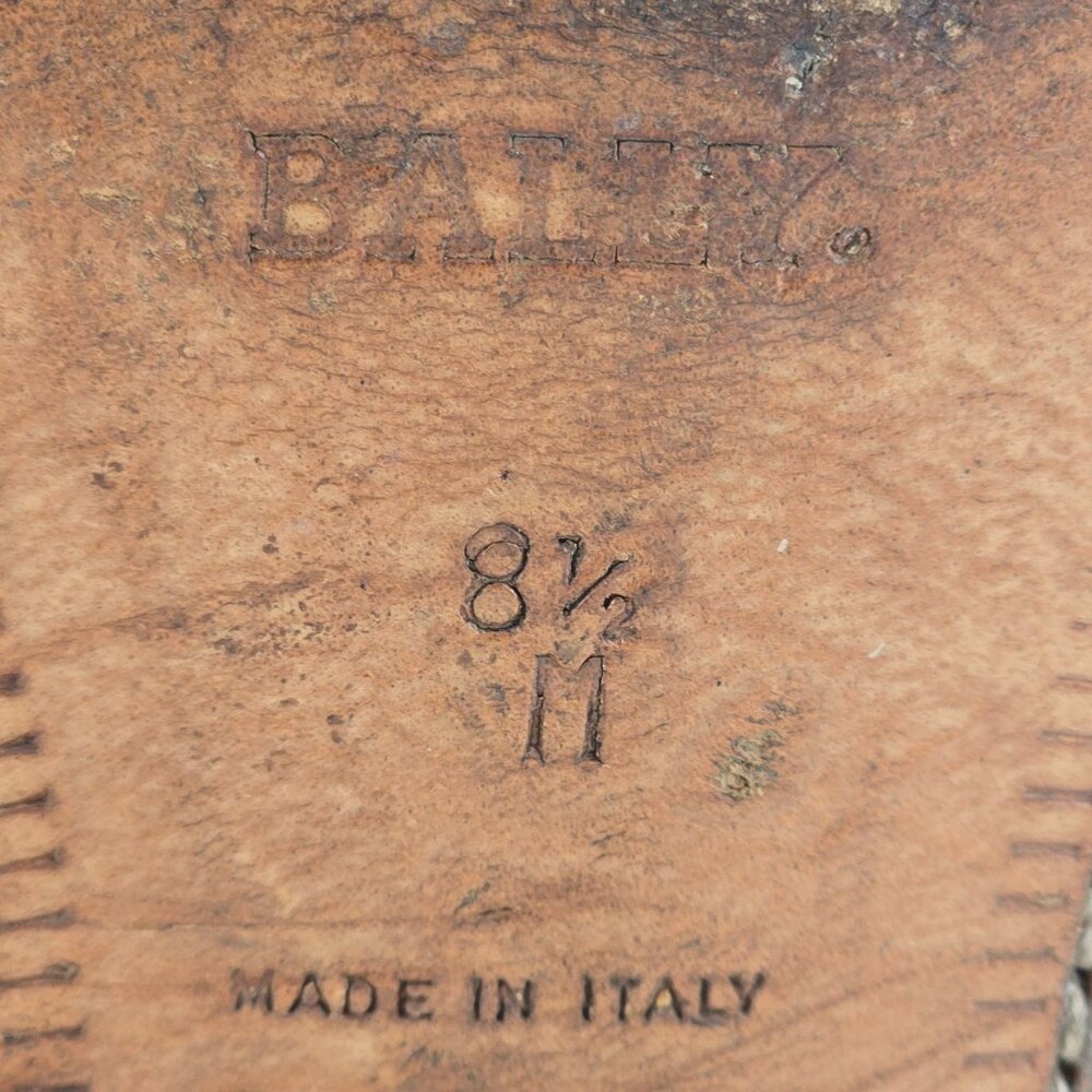 Vintage Bally Italy Full Hand Woven Calfskin Boots Mens 8.5 Dress Western Cowboy - Picture 14 of 15